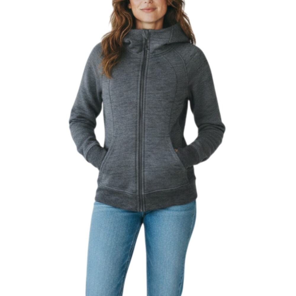 LULULEMON Scuba Hoodie Light Cotton Fleece Sz 10 Gray Everyday Outdoor Travel